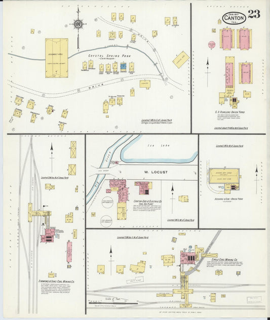 Sanborn Fire Insurance Map from Canton, Fulton County, Illinois (1917), Sheet #0023 - Historic Sanborn Fire Insurance Map Print, vintage old map wall art, antique decor, genealogy gift, Illinois Illinois map