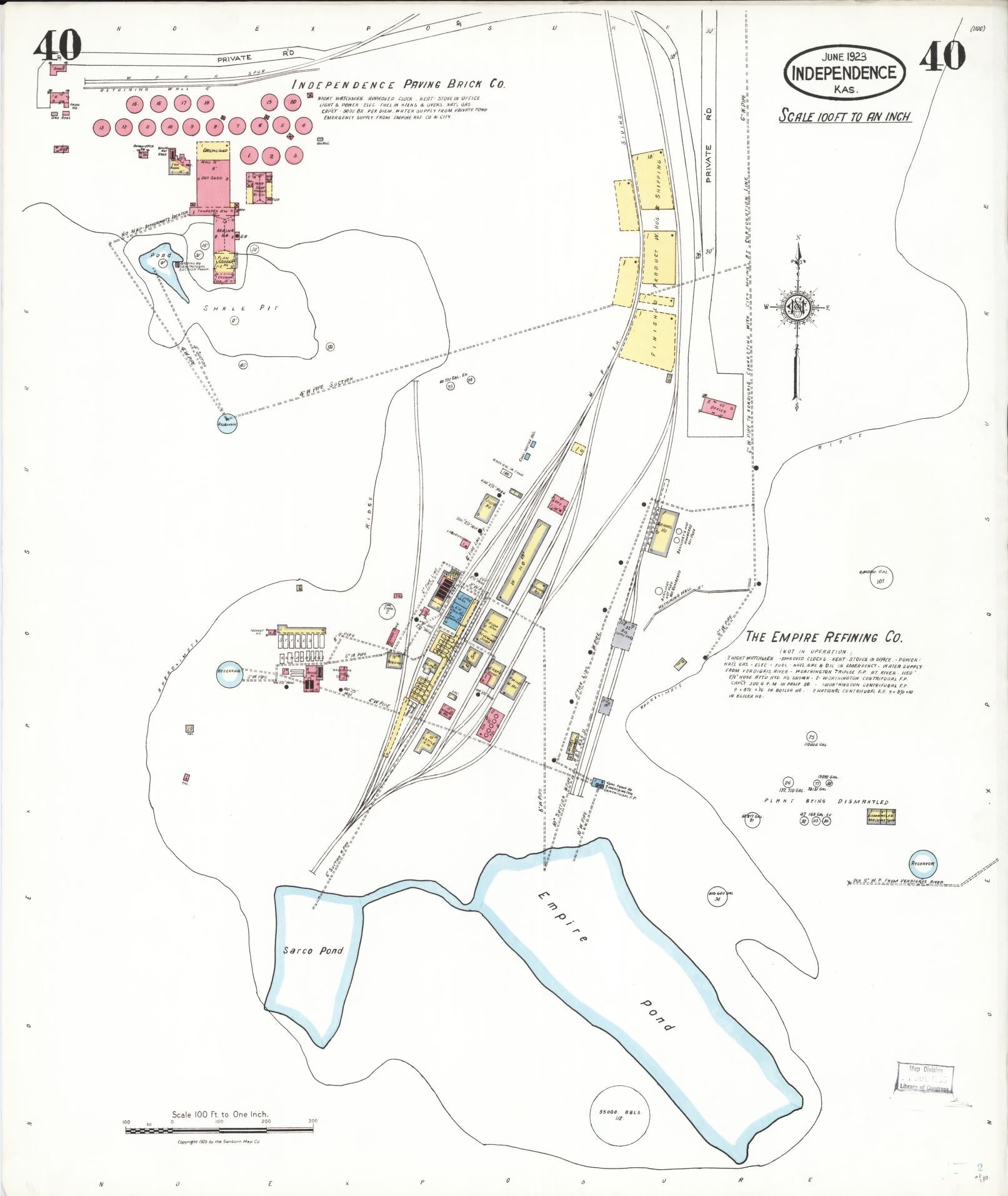 Sanborn Fire Insurance Map from Independence, Montgomery County, Kansas (1923), Sheet #0041 - Complete Map Set gallery image, historic Sanborn map, vintage wall art, Kansas Kansas