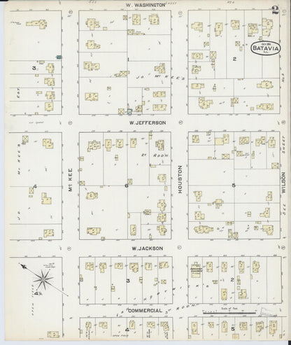 Sanborn Fire Insurance Map from Batavia, Kane County, Illinois (1891), Sheet #0002 - Complete Map Set gallery image, historic Sanborn map, vintage wall art, Illinois Illinois