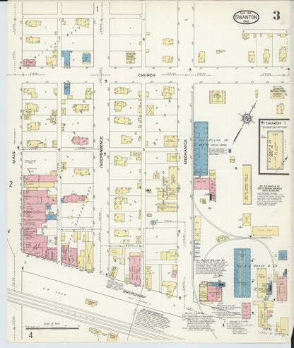 Sanborn Fire Insurance Map from Swanton, Fulton County, Ohio (1913), Sheet #0003 - Historic Sanborn Fire Insurance Map Print, vintage old map wall art, antique decor, genealogy gift, Ohio Ohio map