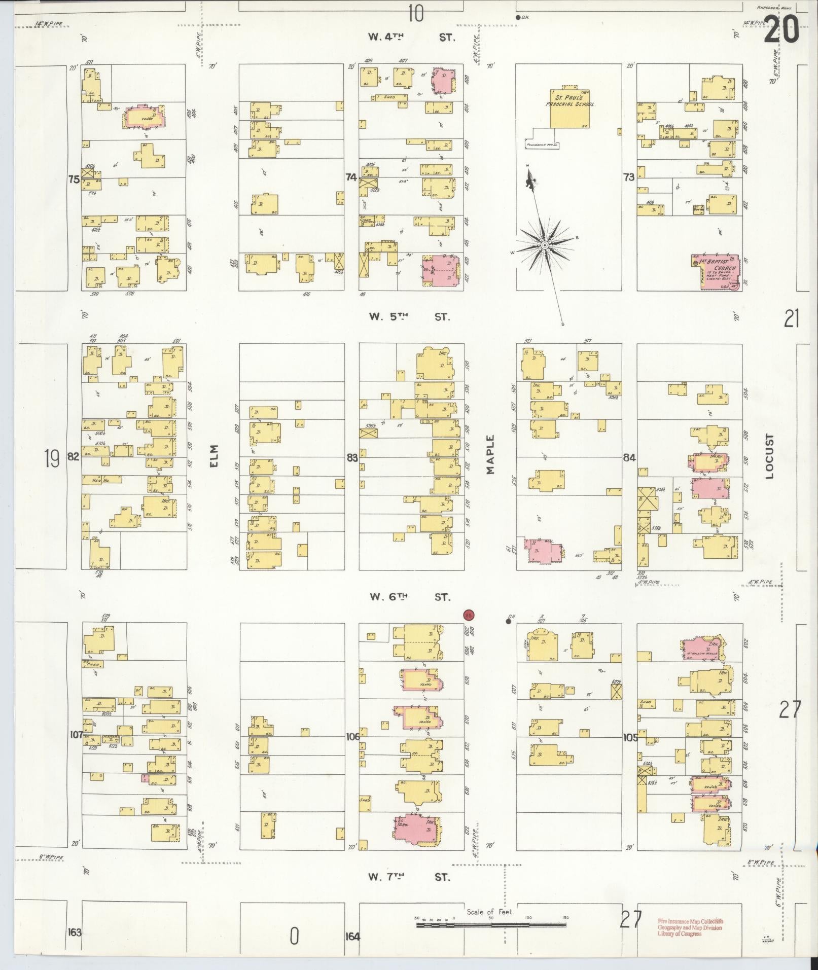 Sanborn Fire Insurance Map from Anaconda, Deer Lodge County, Montana (1903), Sheet #0020 - Historic Sanborn Fire Insurance Map Print, vintage old map wall art, antique decor, genealogy gift, Montana Montana map