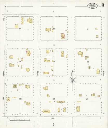 Sanborn Fire Insurance Map from Colville, Stevens County, Washington (1908), Sheet #0003 - Complete Map Set gallery image, historic Sanborn map, vintage wall art, Washington Washington