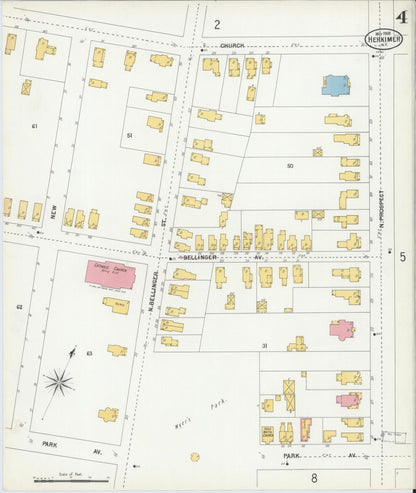 Sanborn Fire Insurance Map from Herkimer, Herkimer County, New York (1900), Sheet #0004 - Complete Map Set gallery image, historic Sanborn map, vintage wall art, New York New York