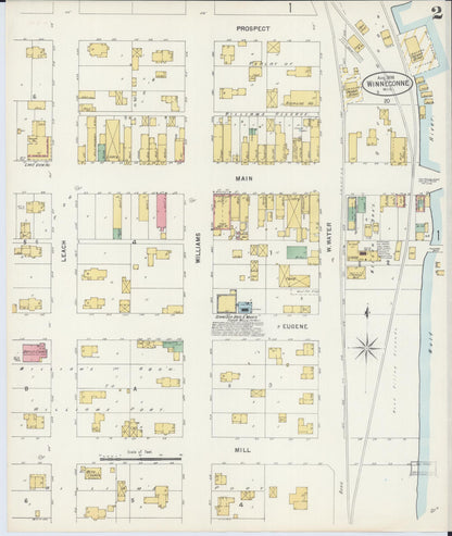 Sanborn Fire Insurance Map from Winneconne, Winnebago County, Wisconsin (1898), Sheet #0002 - Complete Map Set gallery image, historic Sanborn map, vintage wall art, Wisconsin Wisconsin