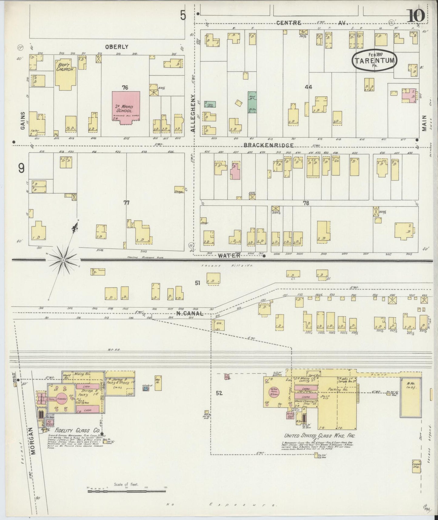 Sanborn Fire Insurance Map from Tarentum, Allegheny County, Pennsylvania (1897), Sheet #0010 - Complete Map Set gallery image, historic Sanborn map, vintage wall art, Pennsylvania Pennsylvania