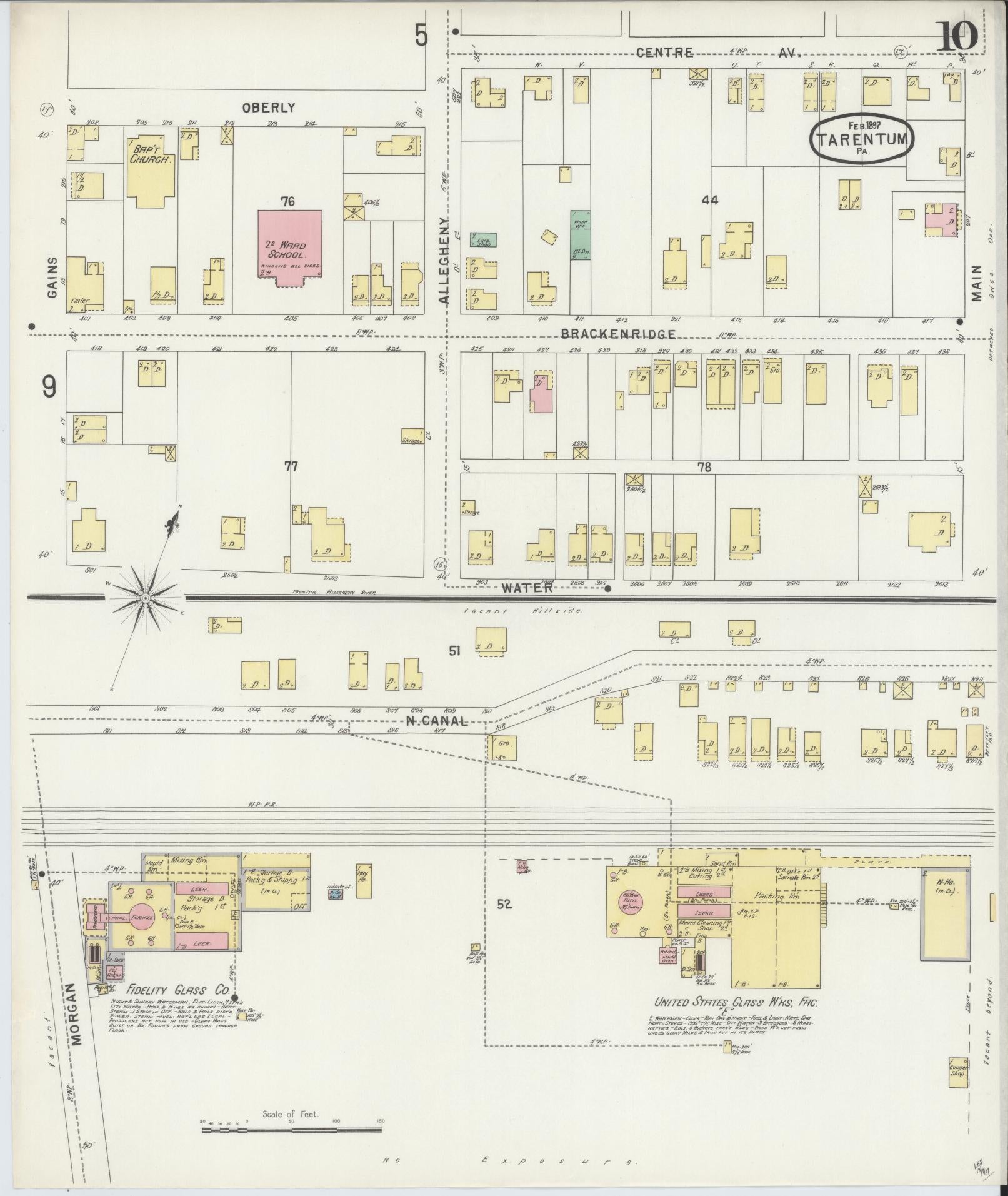 Sanborn Fire Insurance Map from Tarentum, Allegheny County, Pennsylvania (1897), Sheet #0010 - Complete Map Set gallery image, historic Sanborn map, vintage wall art, Pennsylvania Pennsylvania