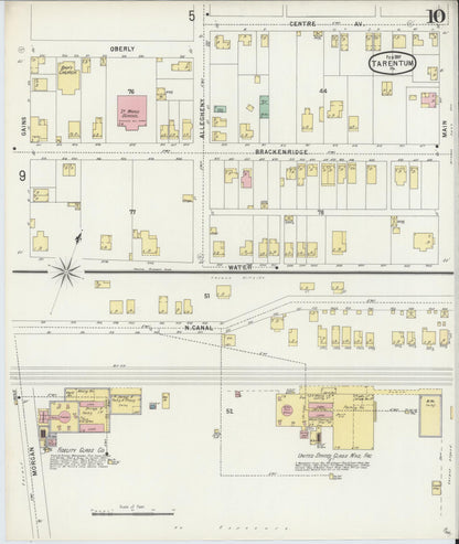 Sanborn Fire Insurance Map from Tarentum, Allegheny County, Pennsylvania (1897), Sheet #0010 - Complete Map Set gallery image, historic Sanborn map, vintage wall art, Pennsylvania Pennsylvania