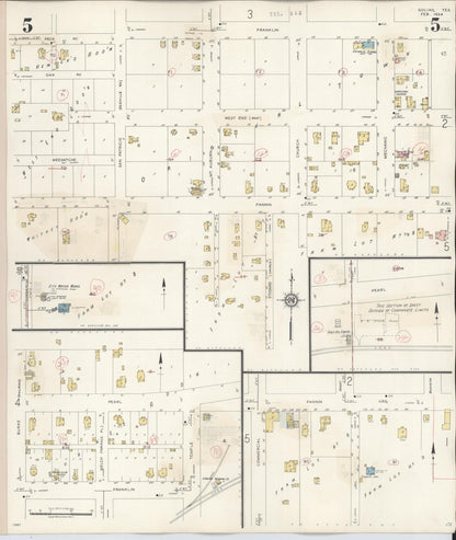 Sanborn Fire Insurance Map from Goliad, Goliad County, Texas (1944), Sheet #0005 - Historic Sanborn Fire Insurance Map Print, vintage old map wall art, antique decor, genealogy gift, Texas Texas map