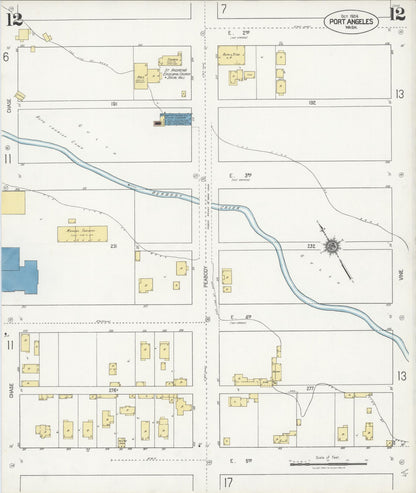 Sanborn Fire Insurance Map from Port Angeles, Clallam County, Washington (1924), Sheet #0012 - Complete Map Set gallery image, historic Sanborn map, vintage wall art, Washington Washington