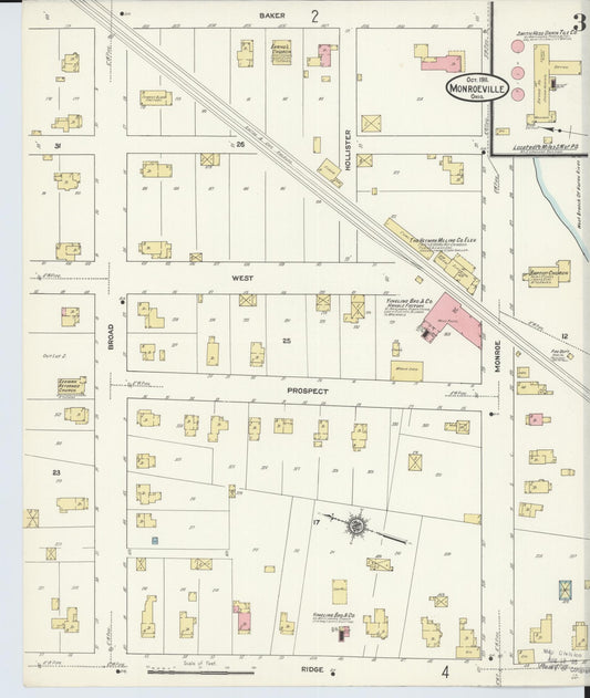 Sanborn Fire Insurance Map from Monroeville, Huron County, Ohio (1911), Sheet #0003 - Historic Sanborn Fire Insurance Map Print, vintage old map wall art, antique decor, genealogy gift, Ohio Ohio map