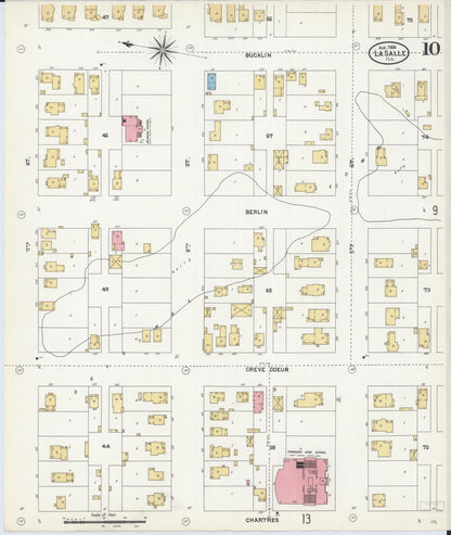 Sanborn Fire Insurance Map from La Salle, La Salle County, Illinois (1906), Sheet #0010 - Historic Sanborn Fire Insurance Map Print, vintage old map wall art, antique decor, genealogy gift, Illinois Illinois map