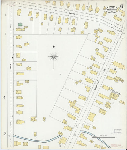 Sanborn Fire Insurance Map from Waterville, Oneida County, New York (1899), Sheet #0006 - Complete Map Set gallery image, historic Sanborn map, vintage wall art, New York New York