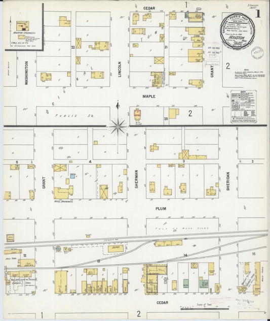 Sanborn Fire Insurance Map from Houston, Houston County, Minnesota. (1900) – Map View