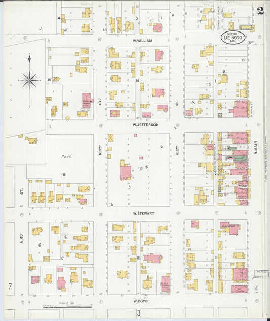 Sanborn Fire Insurance Map from De Soto, Jefferson County, Missouri (1900), Sheet #0002 - Historic Sanborn Fire Insurance Map Print, vintage old map wall art, antique decor, genealogy gift, Missouri Missouri map