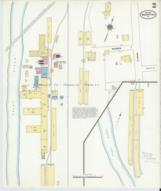 Sanborn Fire Insurance Map from Mahaffly, Clearfield County, Pennsylvania (1910), Sheet #0002 - Historic Sanborn Fire Insurance Map Print, vintage old map wall art, antique decor, genealogy gift, Pennsylvania Pennsylvania map