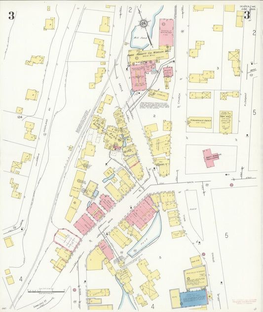 Sanborn Fire Insurance Map from Dexter, Penobscot County, Maine (1935), Sheet #0003 - Historic Sanborn Fire Insurance Map Print, vintage old map wall art, antique decor, genealogy gift, Maine Maine map