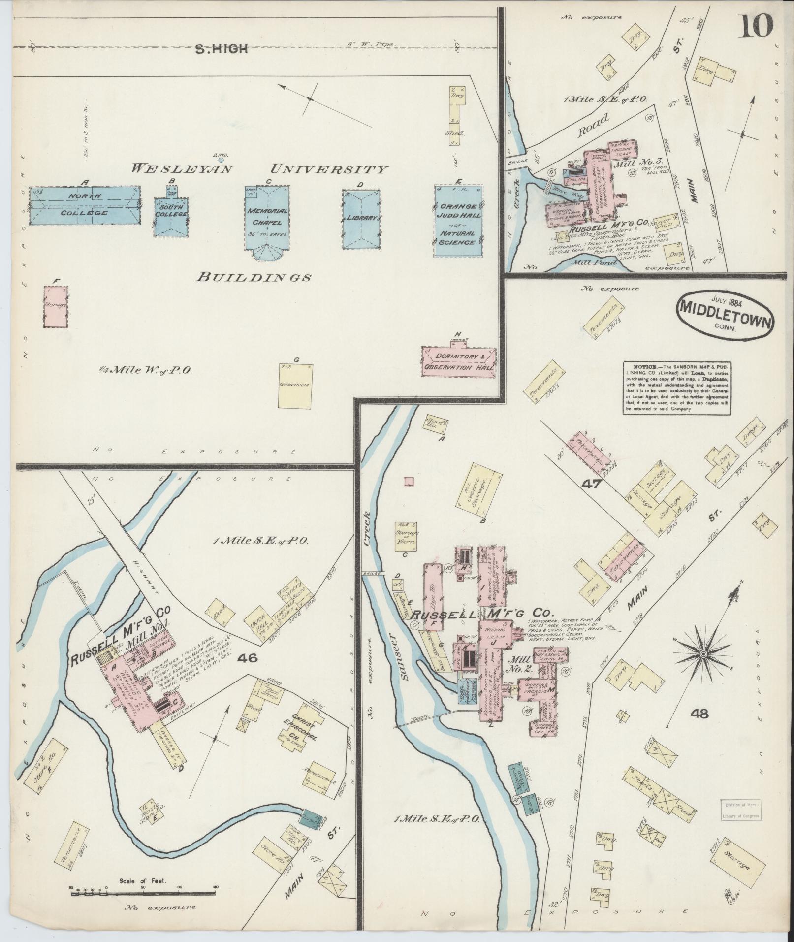 Sanborn Fire Insurance Map from Middletown, Middlesex County, Connecticut (1884), Sheet #0009 - Complete Map Set gallery image, historic Sanborn map, vintage wall art, Connecticut Connecticut