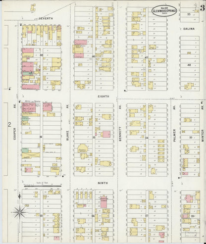 Sanborn Fire Insurance Map from Glenwood Springs, Garfield County, Colorado (1898), Sheet #0003 - Complete Map Set gallery image, historic Sanborn map, vintage wall art, Colorado Colorado