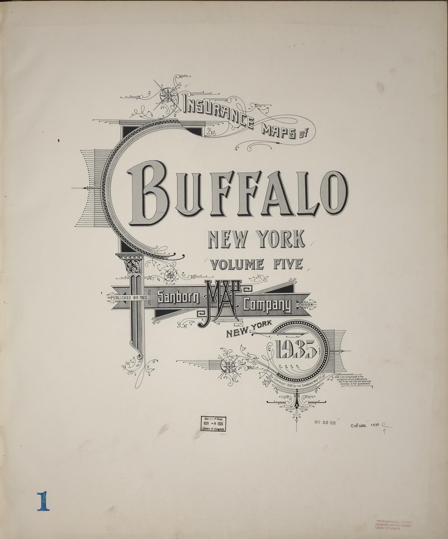 Sanborn Fire Insurance Map from Buffalo, Erie County, New York. (1935) – Historic Sanborn Fire Insurance Map Print
