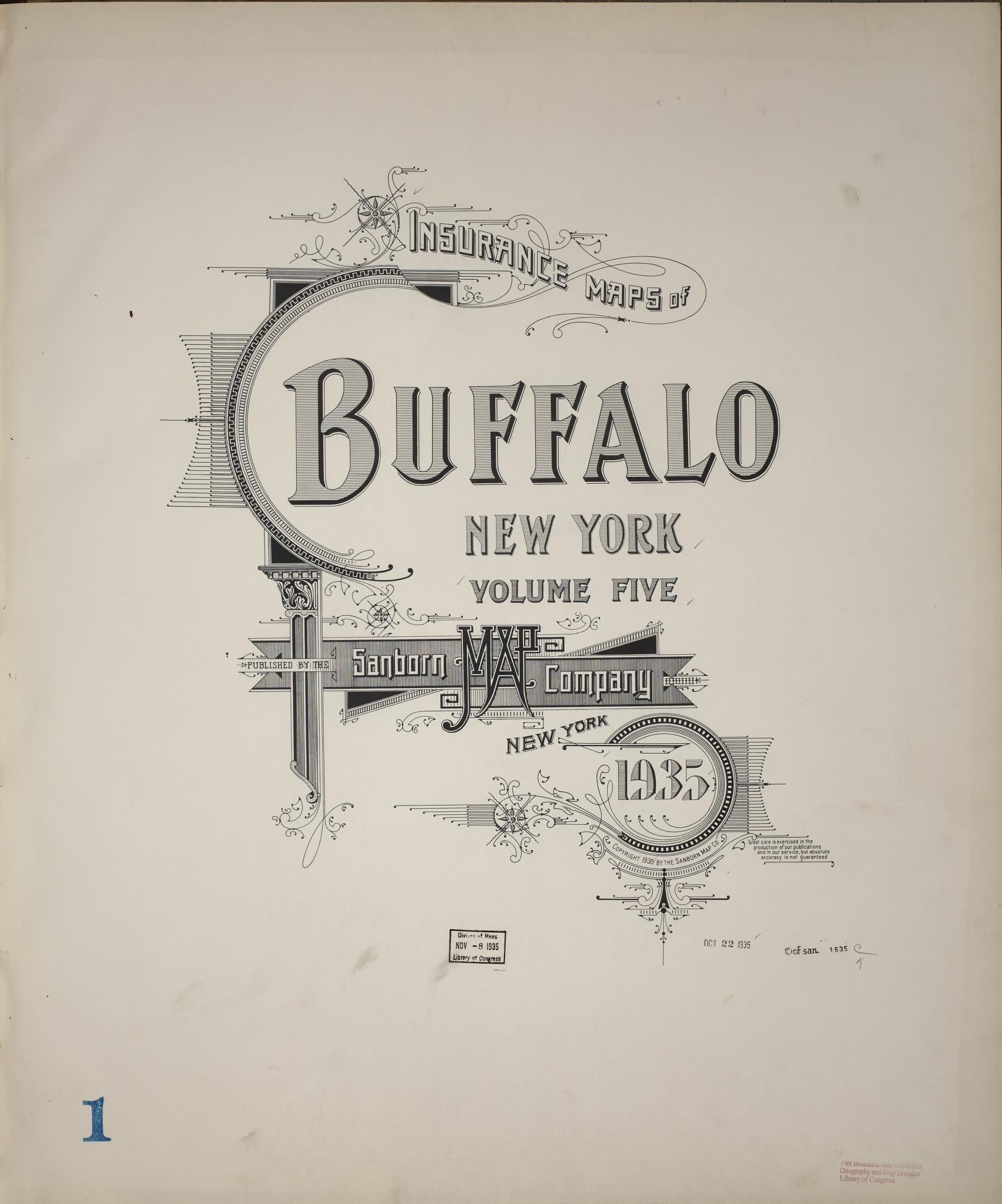 Sanborn Fire Insurance Map from Buffalo, Erie County, New York. (1935) – Historic Sanborn Fire Insurance Map Print