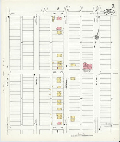 Sanborn Fire Insurance Map from Ambridge, Beaver County, Pennsylvania (1911), Sheet #0007 - Complete Map Set gallery image, historic Sanborn map, vintage wall art, Pennsylvania Pennsylvania