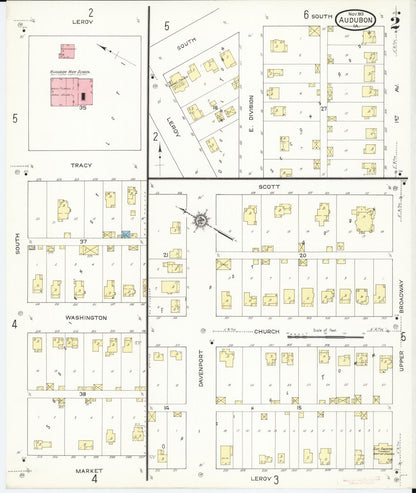 Sanborn Fire Insurance Map from Audubon, Audubon County, Iowa (1913), Sheet #0002 - Historic Sanborn Fire Insurance Map Print