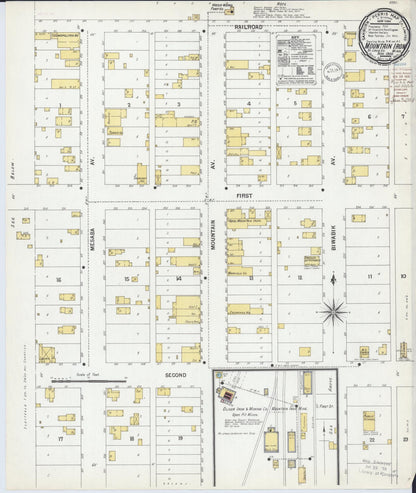 Sanborn Fire Insurance Map from Mountain Iron, Saint Louis County, Minnesota (1900), Sheet #0001 - Historic Sanborn Fire Insurance Map Print, vintage old map wall art, antique decor, genealogy gift, Minnesota Minnesota map