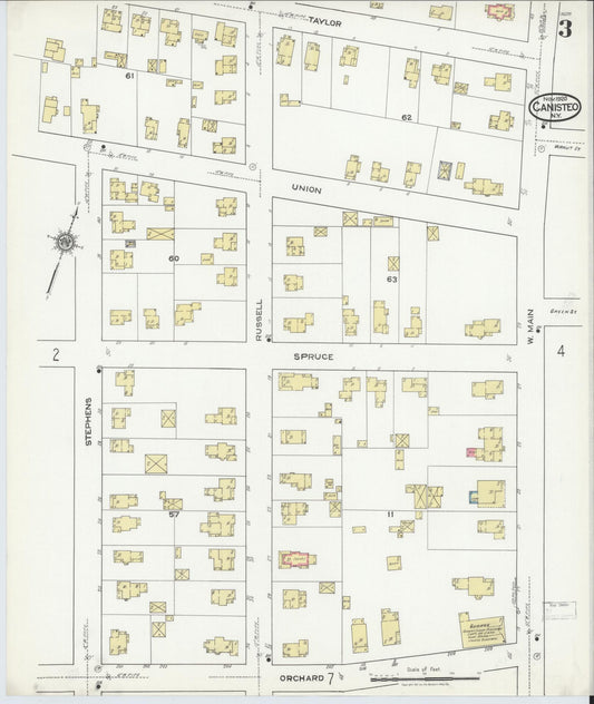 Sanborn Fire Insurance Map from Canisteo, Steuben County, New York (1920), Sheet #0003 - Historic Sanborn Fire Insurance Map Print, vintage old map wall art, antique decor, genealogy gift, New York New York map