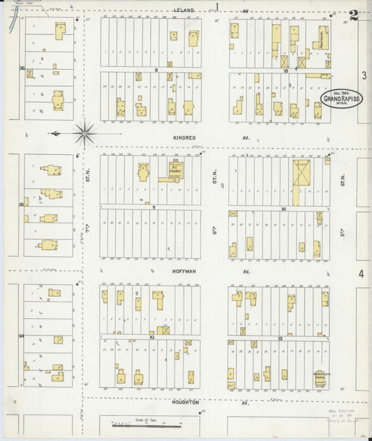Sanborn Fire Insurance Map from Grand Rapids, Itasca County, Minnesota (1904), Sheet #0002 - Historic Sanborn Fire Insurance Map Print, vintage old map wall art, antique decor, genealogy gift, Minnesota Minnesota map