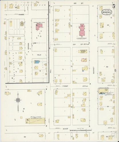 Sanborn Fire Insurance Map from Momence, Kankakee County, Illinois (1913), Sheet #0005 - Complete Map Set gallery image, historic Sanborn map, vintage wall art, Illinois Illinois