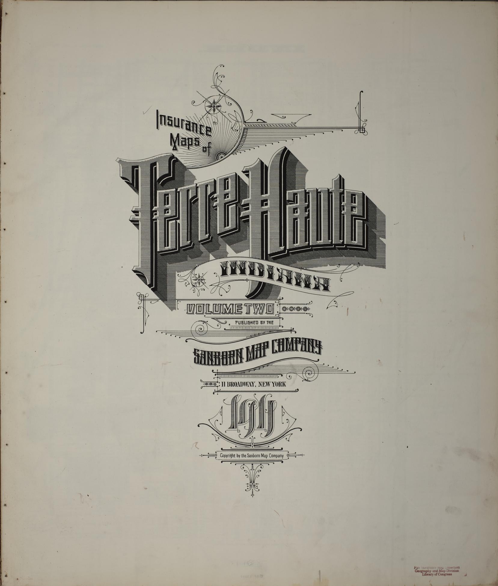Sanborn Fire Insurance Map from Terre Haute, Vigo County, Indiana (1911), Sheet #0001 - Complete Map Set gallery image, historic Sanborn map, vintage wall art, Indiana Indiana