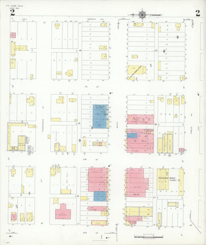Sanborn Fire Insurance Map from Fort Cobb, Caddo County, Oklahoma (1941), Sheet #0002 - Complete Map Set gallery image, historic Sanborn map, vintage wall art, Oklahoma Oklahoma