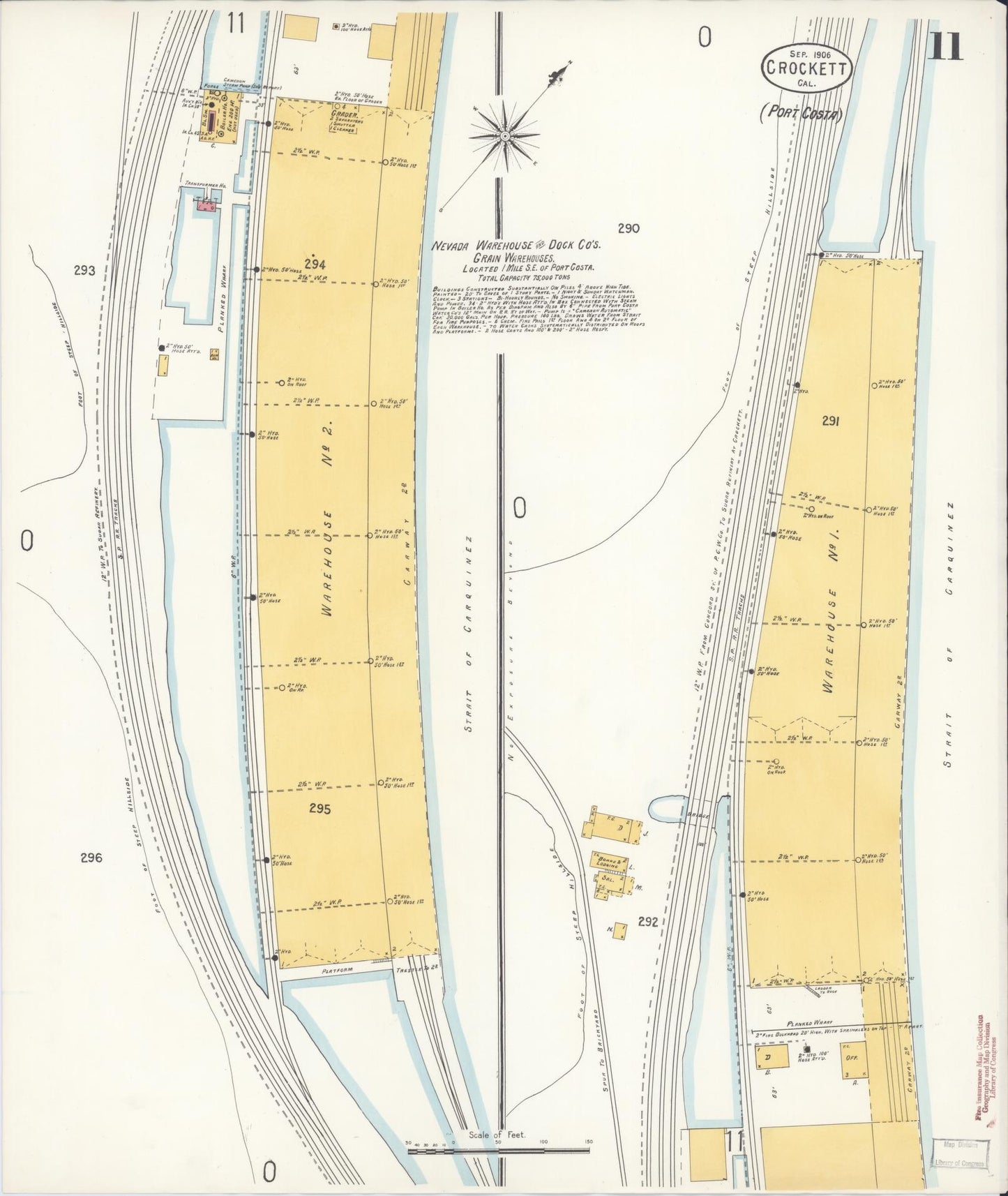 Sanborn Fire Insurance Map from Crockett, Contra Costa County, California (1906), Sheet #0011 - Complete Map Set gallery image, historic Sanborn map, vintage wall art, California California