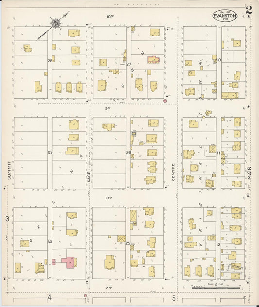 Sanborn Fire Insurance Map from Evanston, Uinta County, Wyoming (1912), Sheet #0002 - Historic Sanborn Fire Insurance Map Print, vintage old map wall art, antique decor, genealogy gift, Wyoming Wyoming map
