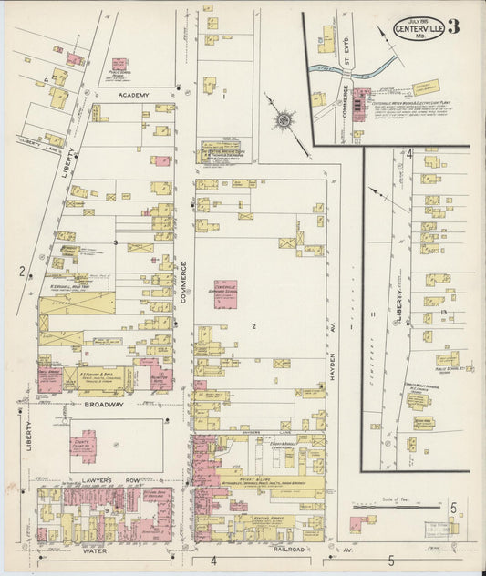 Sanborn Fire Insurance Map from Centreville, Queen Anne's County, Maryland (1915), Sheet #0003 - Historic Sanborn Fire Insurance Map Print, vintage old map wall art, antique decor, genealogy gift, Maryland Maryland map