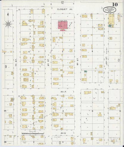 Sanborn Fire Insurance Map from Cloquet, Carlton County, Minnesota (1901), Sheet #0010 - Complete Map Set gallery image, historic Sanborn map, vintage wall art, Minnesota Minnesota