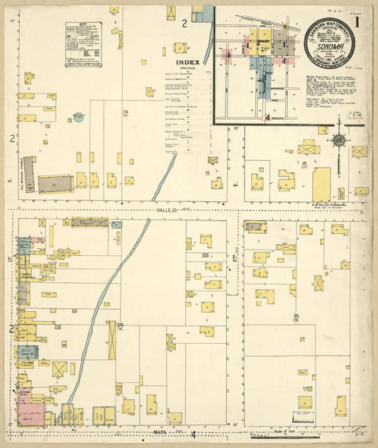 Sanborn Fire Insurance Map from Sonoma, Sonoma County, California. (1911) – Historic Sanborn Fire Insurance Map Print