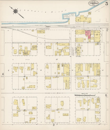 Sanborn Fire Insurance Map from Cosmopolis, Grays Harbor County, Washington (1912), Sheet #0005 - Complete Map Set gallery image, historic Sanborn map, vintage wall art, Washington Washington