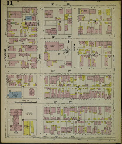 Sanborn Fire Insurance Map from Wheeling, Ohio County, West Virginia (1890), Sheet #0011 - Complete Map Set gallery image, historic Sanborn map, vintage wall art, West Virginia West Virginia