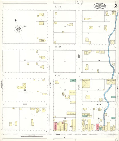 Sanborn Fire Insurance Map from Grangeville, Idaho County, Idaho (1901), Sheet #0003 - Complete Map Set gallery image, historic Sanborn map, vintage wall art, Grangeville Idaho