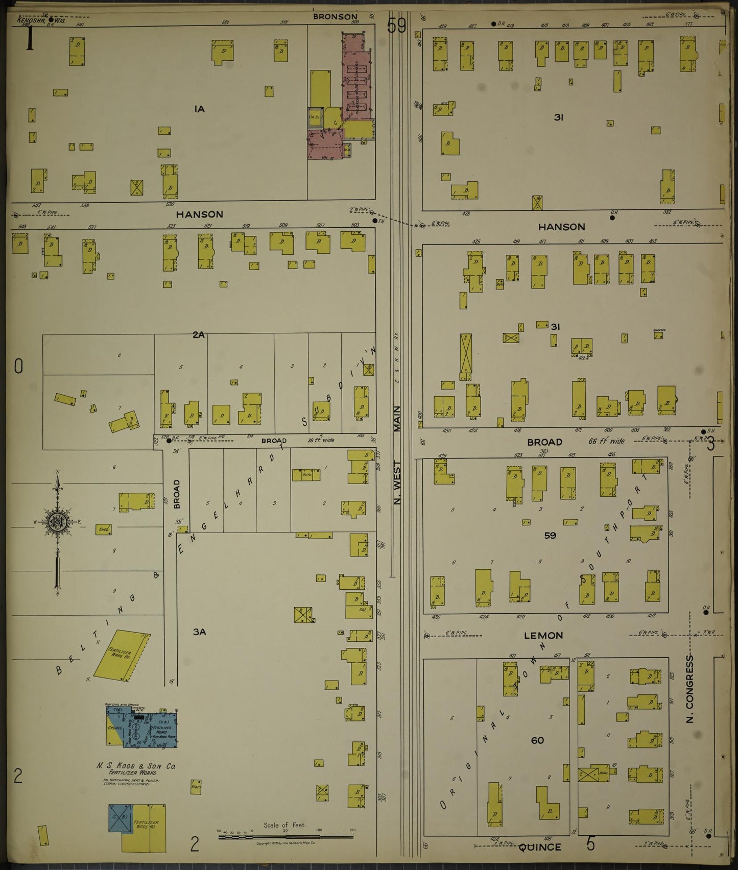 Sanborn Fire Insurance Map from Kenosha, Kenosha County, Wisconsin. (1918), Sheet 5