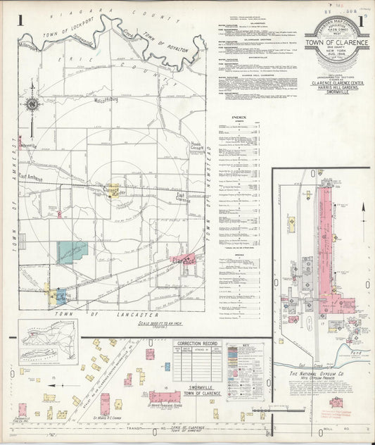 Sanborn Fire Insurance Map from Clarence, Erie County, New York (1946), Sheet #0001 - Complete Map Set gallery image, historic Sanborn map, vintage wall art, New York New York