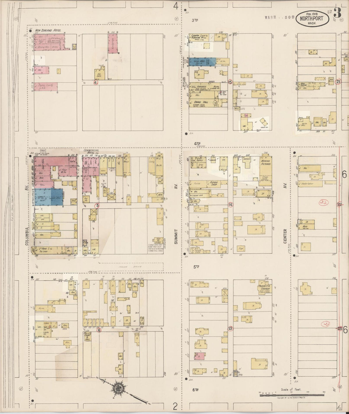 Sanborn Fire Insurance Map from Northport, Stevens County, Washington (1929), Sheet #0003 - Historic Sanborn Fire Insurance Map Print, vintage old map wall art, antique decor, genealogy gift, Washington Washington map