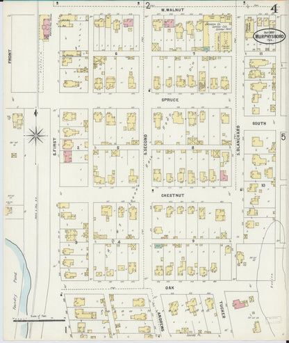 Sanborn Fire Insurance Map from Murphysboro, Jackson County, Illinois (1897), Sheet #0004 - Complete Map Set gallery image, historic Sanborn map, vintage wall art, Illinois Illinois