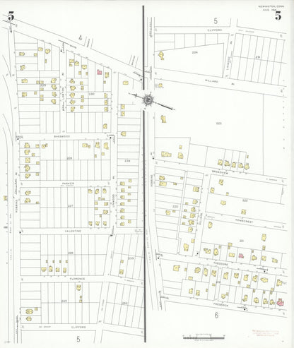 Sanborn Fire Insurance Map from Newington, Hartford County, Connecticut (1941), Sheet #0005 - Complete Map Set gallery image, historic Sanborn map, vintage wall art, Connecticut Connecticut