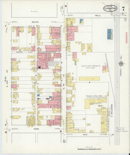 Sanborn Fire Insurance Map from Lehighton, Carbon County, Pennsylvania (1915), Sheet #0007 - Complete Map Set gallery image, historic Sanborn map, vintage wall art, Pennsylvania Pennsylvania