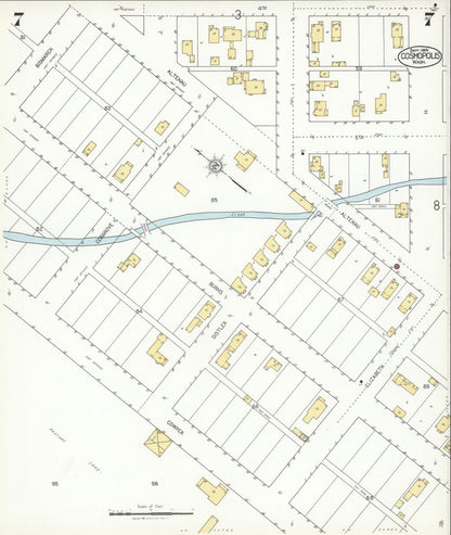 Sanborn Fire Insurance Map from Cosmopolis, Grays Harbor County, Washington (1926), Sheet #0007 - Complete Map Set gallery image, historic Sanborn map, vintage wall art, Washington Washington
