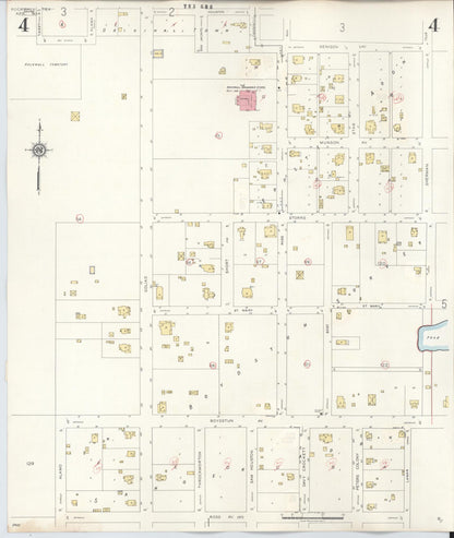 Sanborn Fire Insurance Map from Rockwall, Rockwall County, Texas (1945), Sheet #0004 - Historic Sanborn Fire Insurance Map Print, vintage old map wall art, antique decor, genealogy gift, Texas Texas map