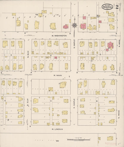 Sanborn Fire Insurance Map from Maroa, Macon County, Illinois (1922), Sheet #0002 - Historic Sanborn Fire Insurance Map Print, vintage old map wall art, antique decor, genealogy gift, Illinois Illinois map