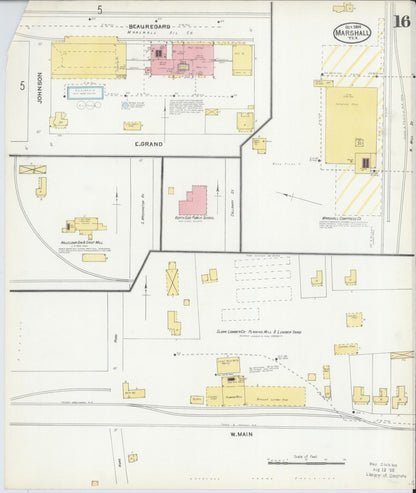 Sanborn Fire Insurance Map from Marshall, Harrison County, Texas (1904), Sheet #0016 - Complete Map Set gallery image, historic Sanborn map, vintage wall art, Texas Texas